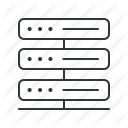 data, data base, hardware, hosting, network, server, servers icon