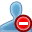 blue, delete, user icon