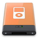 ipod, orange, w icon