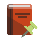 book,push,pin icon