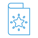card, greeting, receive, send, star svg vector icon