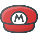 game, hat, mario, retro, super, video svg vector icon