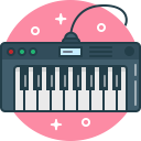 digital, instrument, music, piano, play, synthesizer svg vector icon