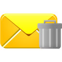 email, trash icon