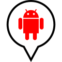 android, pin, social svg vector icon