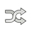 64, gnome, media, playlist, shuffle icon