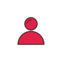 person, pinterest, profile, user svg vector icon