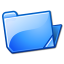 folder,blue,open icon