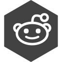 hexagon, media, reddit, social svg vector icon