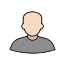 avatar, bald man, guy, man svg vector icon