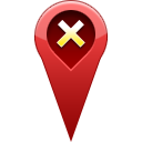 location, pin, remove icon