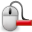 delete, mouse icon