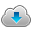 cloud, download, on icon