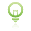 bulb, green, light icon