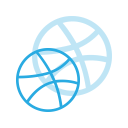 dribbble, logo, media, social svg vector icon