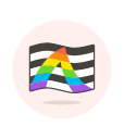 ally, flag, straight, wave svg vector icon