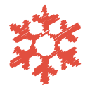 christmas, flake, ice, scribble, snow, snowflake, winter svg vector icon