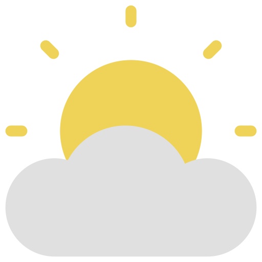 Weather Color Sun Cloud svg vector icon