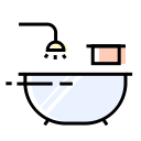 bath, bathroom, bathtub, towel svg vector icon