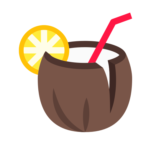 Coconut Cocktail svg vector icon