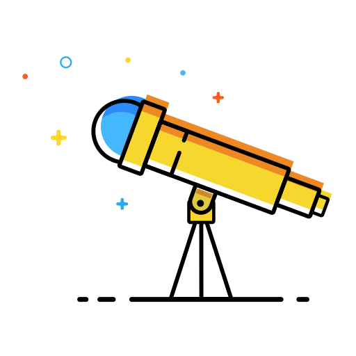 Telescope svg vector icon