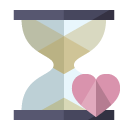 hourglass,heart icon