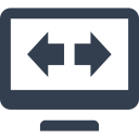 arrow, computer, exchange, expand, fulscreen, internet, monitor, network, screen, technology, web svg vector icon