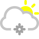 cloud, snowflake, sun svg vector icon