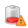 battery, caution, gnome icon