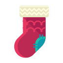 christmas, clothes, clothing, fashion, sock, stocking svg vector icon