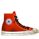 converse,red,tasi,dirty icon