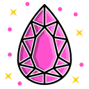 diamond, gem, luxury, pear, sparkle, value, wealth svg vector icon