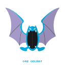 flying, golbat, kanto, poison, pokemon svg vector icon