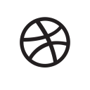 dribbble, social svg vector icon