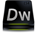 adobe,dreamweaver,cs,black icon