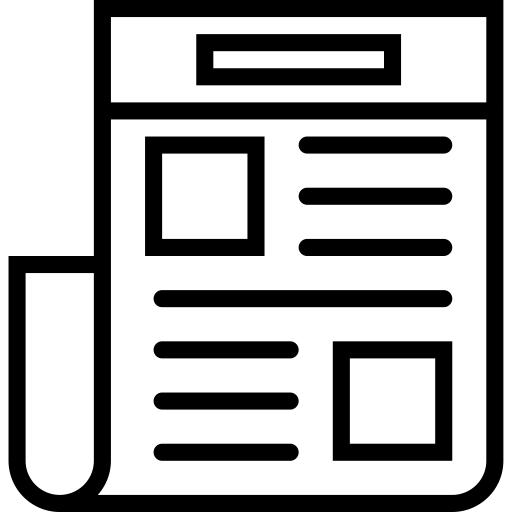 Newspaper svg vector icon