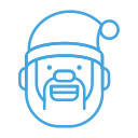 emoji, emot, grin, happy, santa, smile svg vector icon