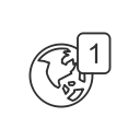 facebook, fb, globe, notification svg vector icon