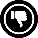 dislike, thumbs down icon