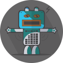 android, mascot, mechanical, metal, robot, robot expression, robotic, space, technology, turn off svg vector icon