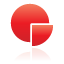 chart, pie, red icon