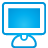 basic, blue, monitor icon