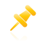 pin, yellow icon