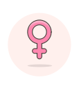 female, sign svg vector icon