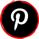logo, media, pinterest, social svg vector icon