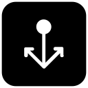 anchor, media, social svg vector icon