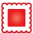 basic, red, stamp icon