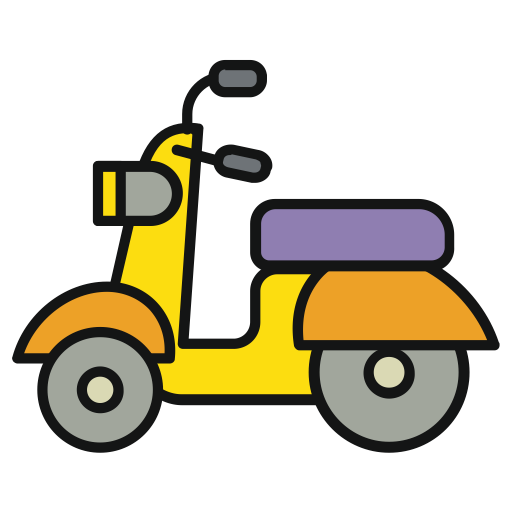 A Scooter; A Streetcar svg vector icon