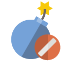 bomb,cancel icon