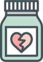 love, pills, pot svg vector icon